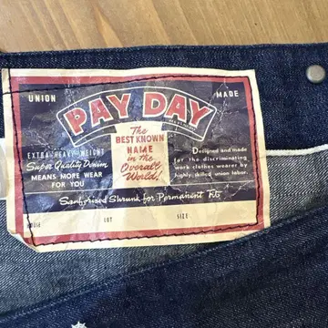 PAY DAY 데님 팬츠 42 사이즈 복각