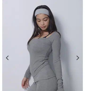 Wellness Square Neck Rib Top 그레이 M 완판템