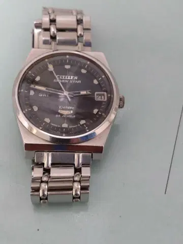 시티즌 세븐스타 DX 블랙 미러 레드 크로스 라인 다이얼 풀 오리지널