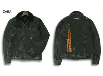 ZARA 데미지 가공 보아 데님 자켓 G Sz.S 남성용