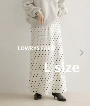 LOWRYS FARM 스트레치 새틴 스커트