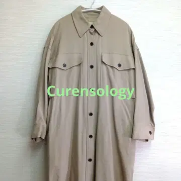 캘런솔로지 드라이 울 트윌 롱 블루종 원피스