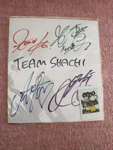 TEAM SHACHI 사인 포함 색지