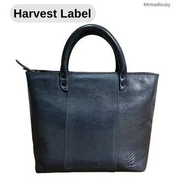 Harvest Label 가죽 느낌 토트백 블랙 A4 수납 가능 남성용
