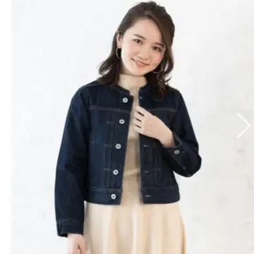 COHINA 노카라 데님 자켓