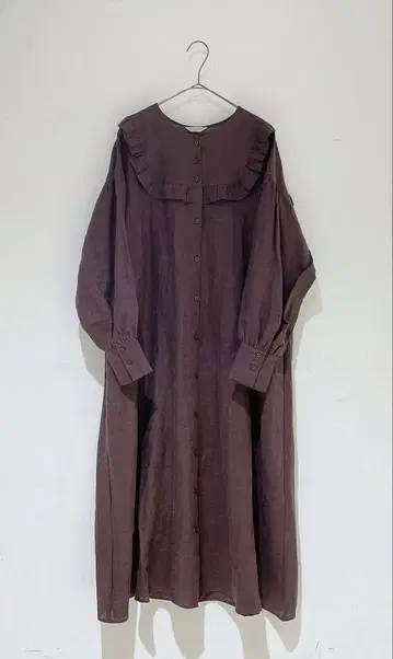 새상품급 사만사 모스모스 타치카와 한정판 프릴 절개 원피스 브라운