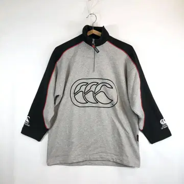 90s 캔터베리 하프 집업 스웨트 셔츠 카라 부착 S 사이즈
