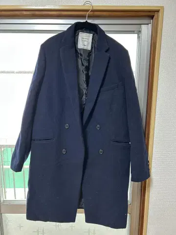BROWNY 체스터 코트 네이비 컬러