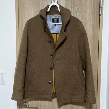 BEAMS HEART 브라운 피 코트 M