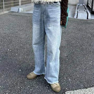 feepur 셀프 컷 스트레이트 데님