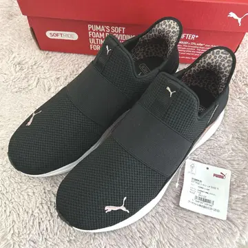 PUMA 소프트 라이드 하모니 레오 EASEIN 슬립온 레오파드