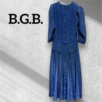 B.G.B. [ 8 ] 비지비 미니 꽃무늬 긴팔 원피스 블루