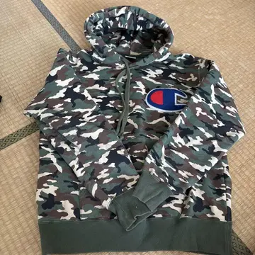 Champion 카모플라쥬 후드티 M