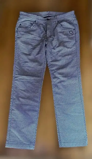 파리게이츠 PG 로고 체크 무늬 골프 팬츠 겨울용