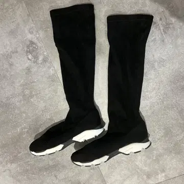 롱 부츠 삭스 부츠 스니커즈 루즈삭스 블랙 스웨이드 37