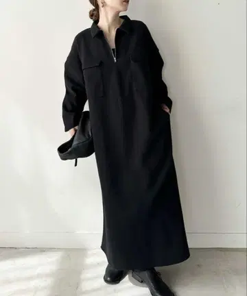 select MOCA by son 프론트 지퍼 원피스 블랙