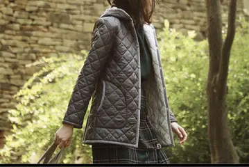 라벤햄 그레이 퀼팅 자켓 후드 부착 40