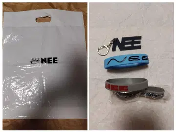 NEE 러버 밴드 라바반 아크릴 키링 쇼핑백 굿즈 세트