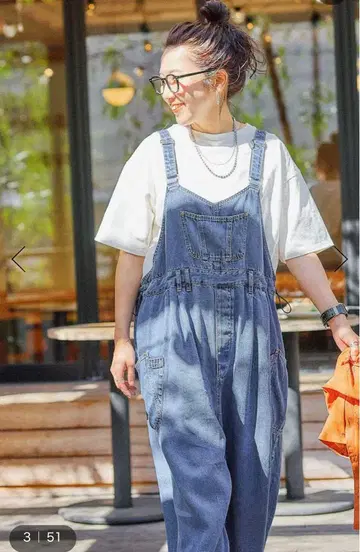 데님 오버롤 프리 사이즈