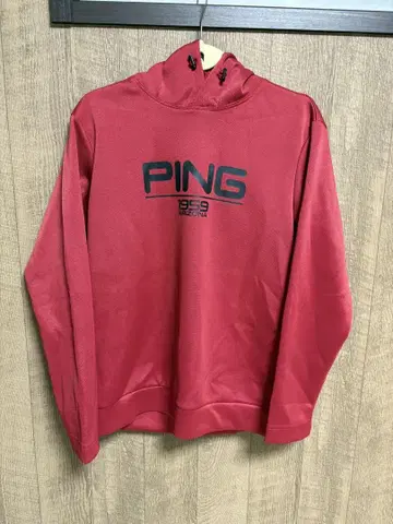 PING 후드 부착 M 사이즈 레드