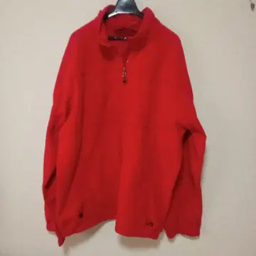 L.L.Bean 레드 하프 지퍼 플리스 자켓