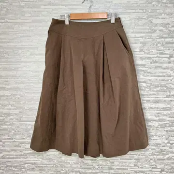 이네드 턱 큐롯 브라운 9호 M 상당 면 혼방 일본제 걸리시