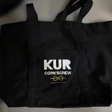 쿠로유메 KUR CORKSCREW 블랙 토트백