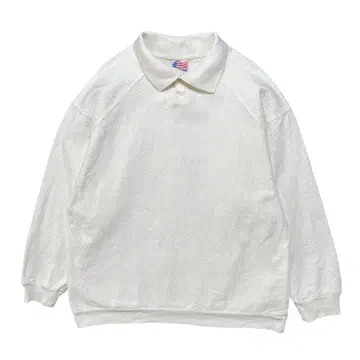 구제 의류 USA제 90S 카라 부착 무지 코튼 빈티지 맨투맨