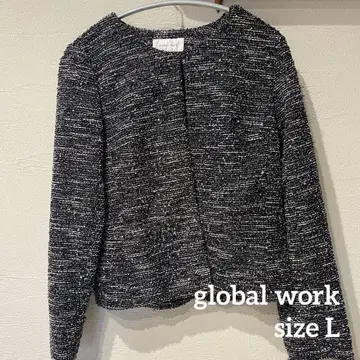 글로벌 워크 워셔블 컷 트위드 자켓 size L