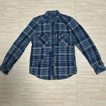 BLUE/ BLUE 블루블루 두꺼운 원단 체크 셔츠 M