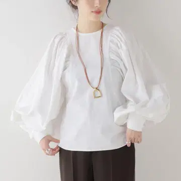 SEEALL 볼륨 슬리브 블라우스