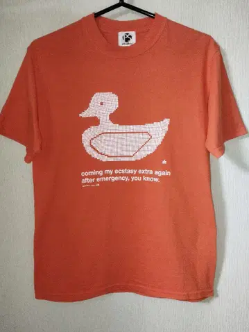 프리스쿨 오리 그래픽 T셔츠 오렌지