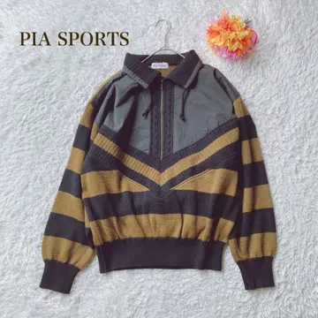 PIA SPORTS [ LL ] 스트라이프 니트 스웨터 캐주얼 개성있는
