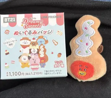 BT21 Dreamy Sweets 인형 배지 TATA
