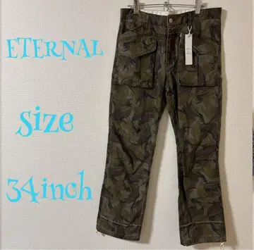 택 포함 새상품 ETERNAL 카모 패턴 팬츠 34인치