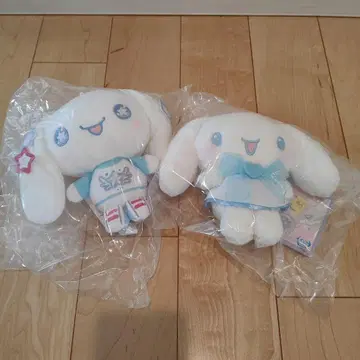 산리오 포근리본 엔젤돌 봉제인형 2체 세트 약 15cm