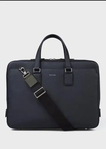 Paul Smith 시그니처 스트라이프 풀러 브리프 케이스 블랙