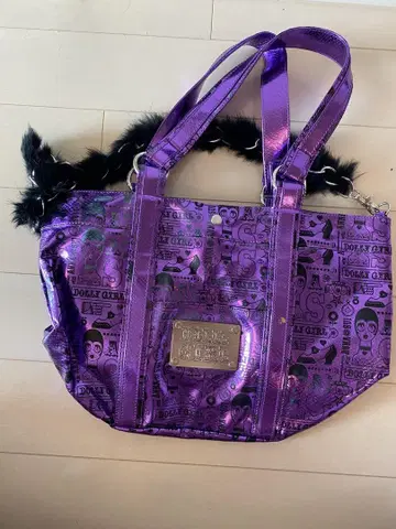 ANNA SUI 퍼플 토트백