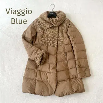 새상품급 Viaggio Blue 다운 자켓 절개 베이지 사이즈 1