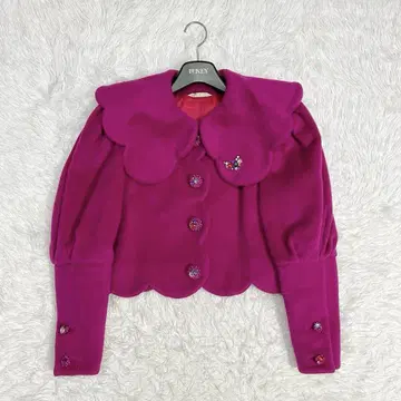 빈티지 비쥬 커팅 숏코트 자켓 핑크