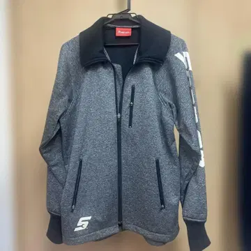 Snap-on 풀 지퍼 자켓 그레이