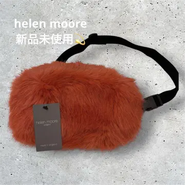 helen moore 인조 모피 레드 계열 (오렌지 레드) 미사용 새상품