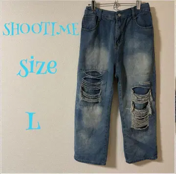 SHOOTIME 데미지 데님 팬츠 L