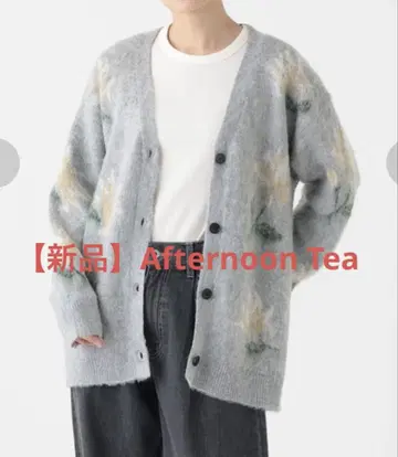 [ 새상품 ] Afternoon Tea 플라워 V넥 가디건