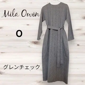 새상품급 Mila Owen 코쿤 실루엣 원피스 글렌체크 사이즈 0