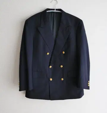 KENT&CURWEN 골드 버튼 네이비 블레이저 더블 테일러드 자켓
