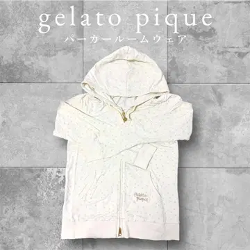 gelato pique 도트 무늬 후드 부착 룸웨어