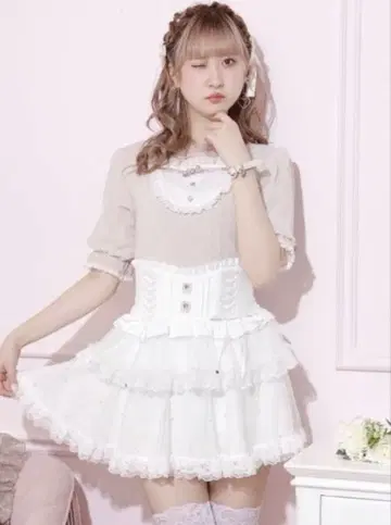 NOEMIE 백리본 튤 티어드 치마바지