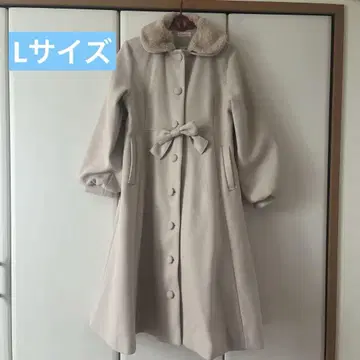 시마무라 x 아오키 미사코 콜라보 롱 코트 베이지