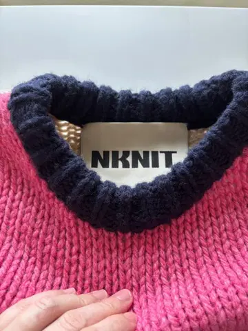 NKNIT 멀티 컬러 니트 스웨터 긴팔